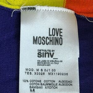 Moschino Purple Knit with Rainbow Accents